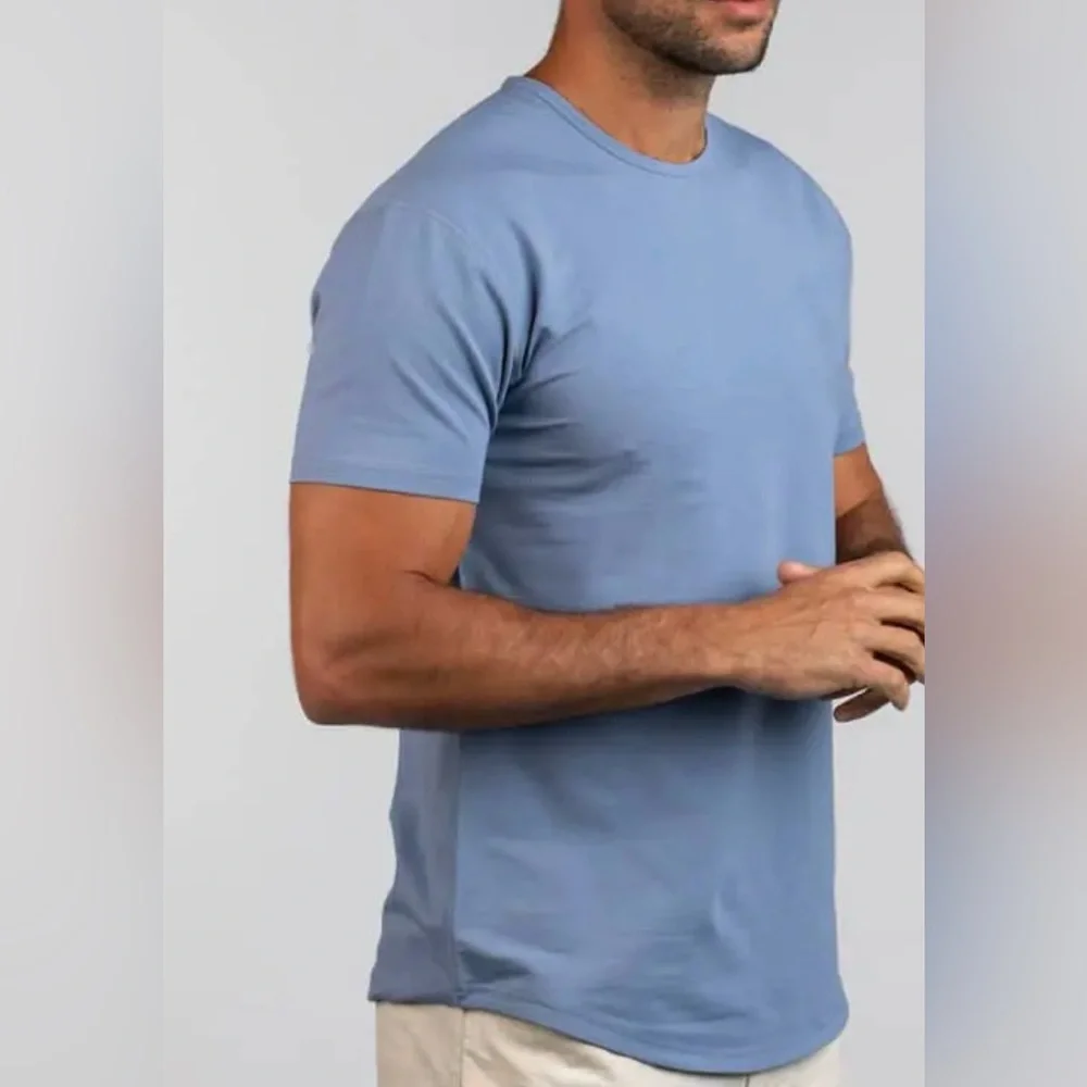 NWT! BYLT Basics Drop Cut Lux Shirt- Atlantic- Size Large - Picture 4 of 7